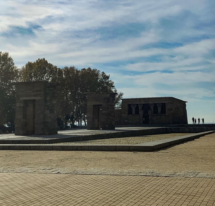 Templo de Debod by Day Madrid in December