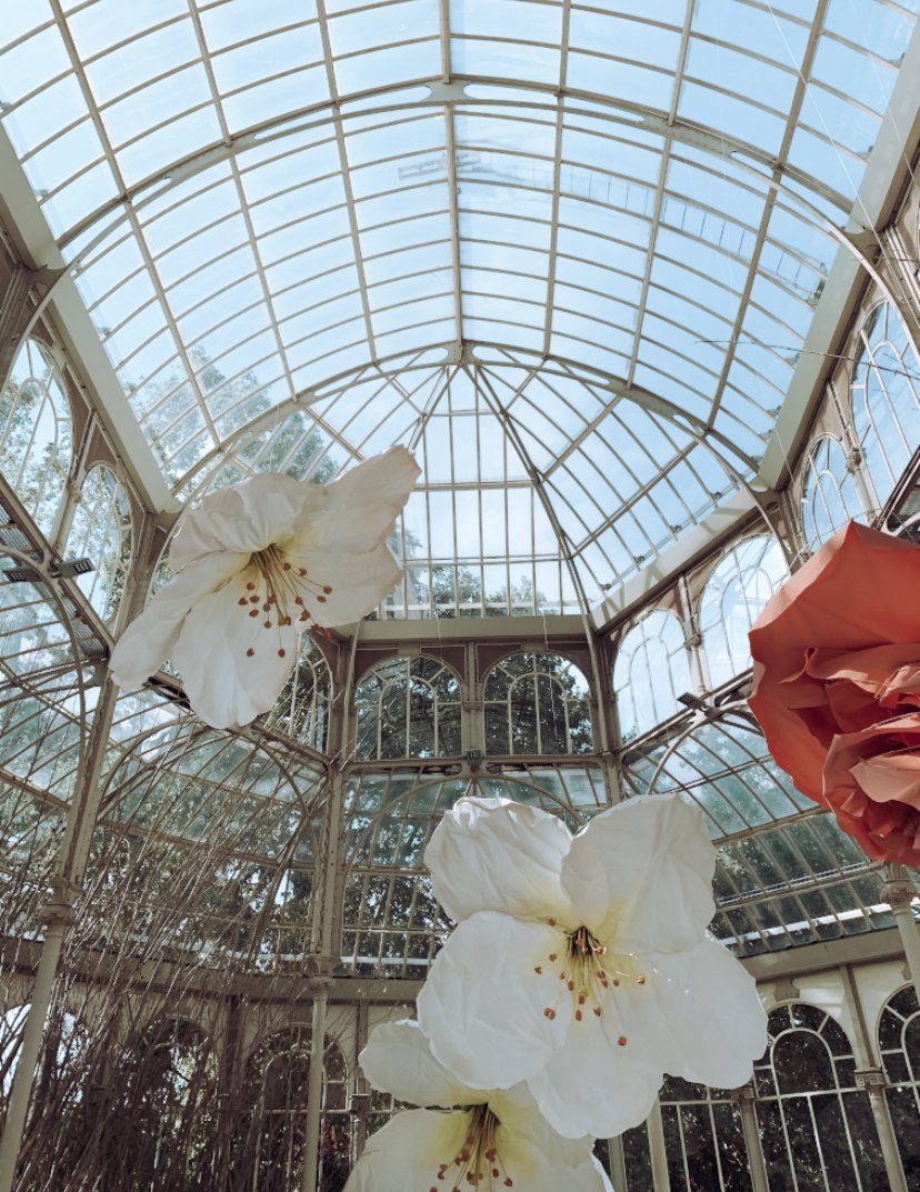 MAdrid Palacio de Cristal Flower Exposition Madrid on a budget