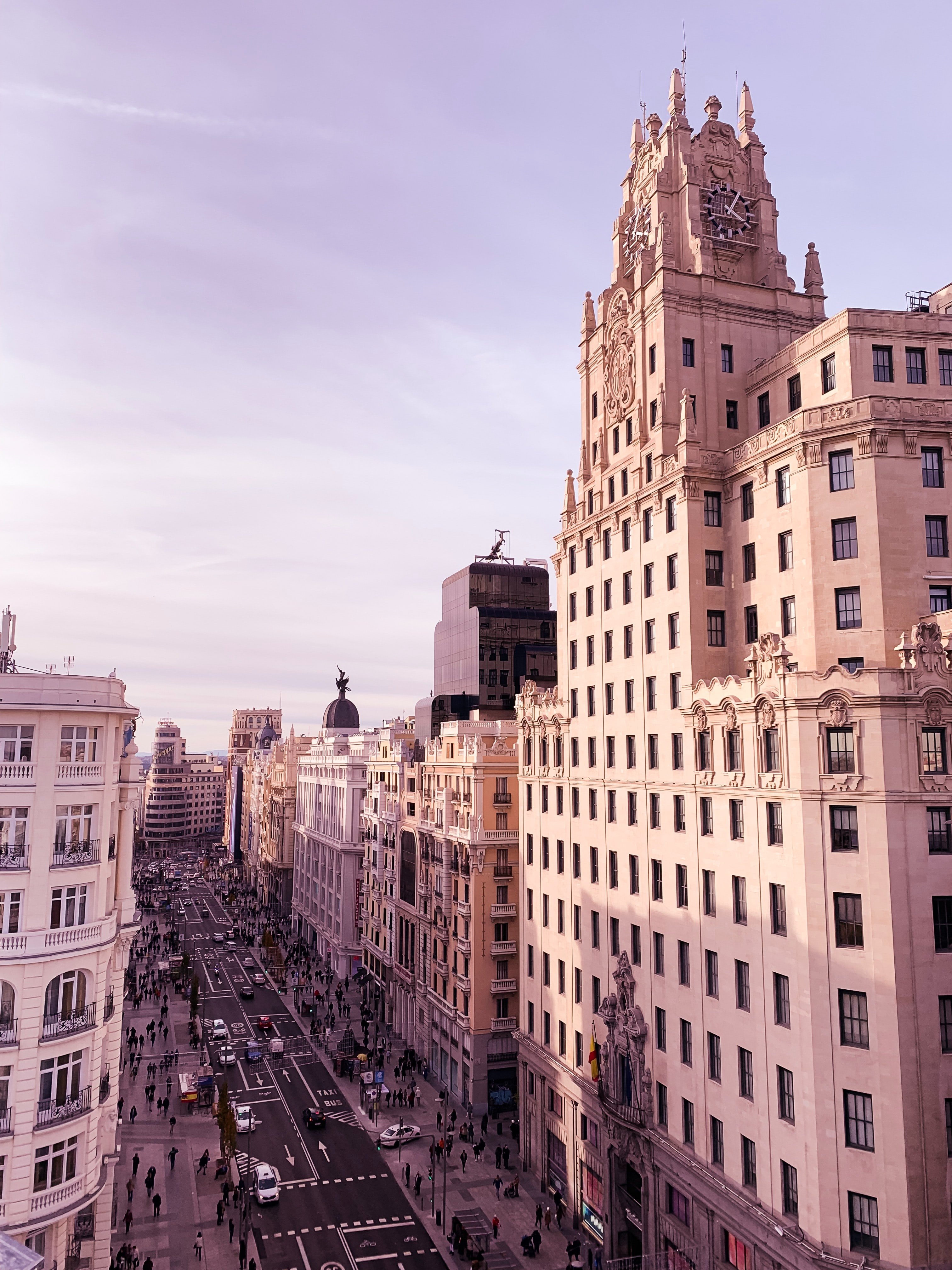 4 days in madrid roof top view