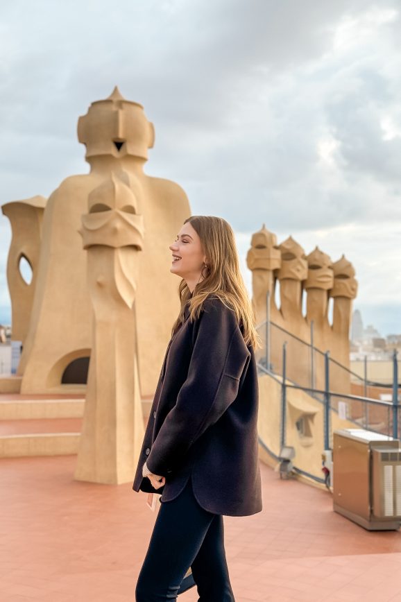 Casa Milá la pedrera barcelona bucket list rooftop 3 days in barcelona gaudi buildings map barcelona in November romantic places in barcelona