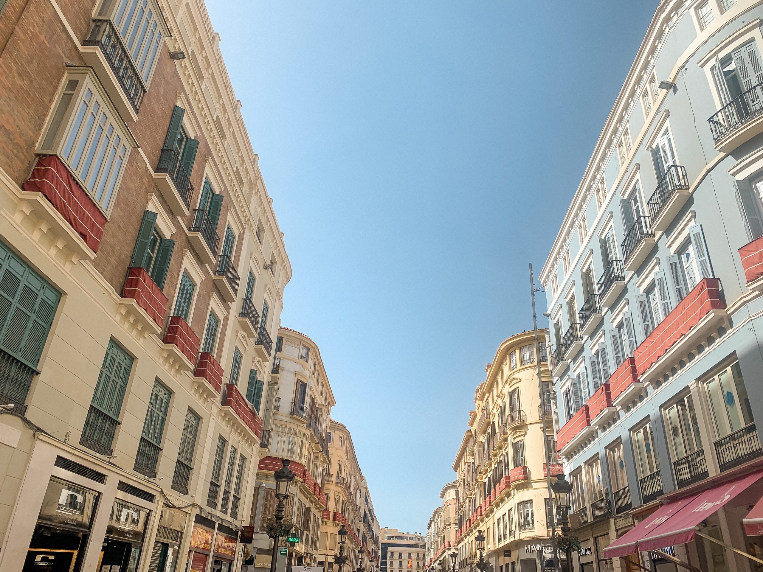 Calle Larios one day in Malaga