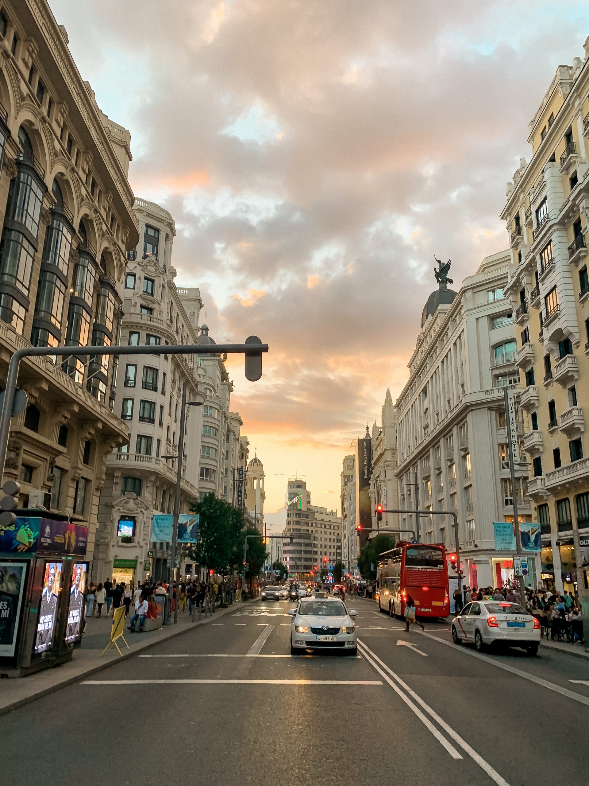 things to do in Madrid at night shopping gran via living in madrid