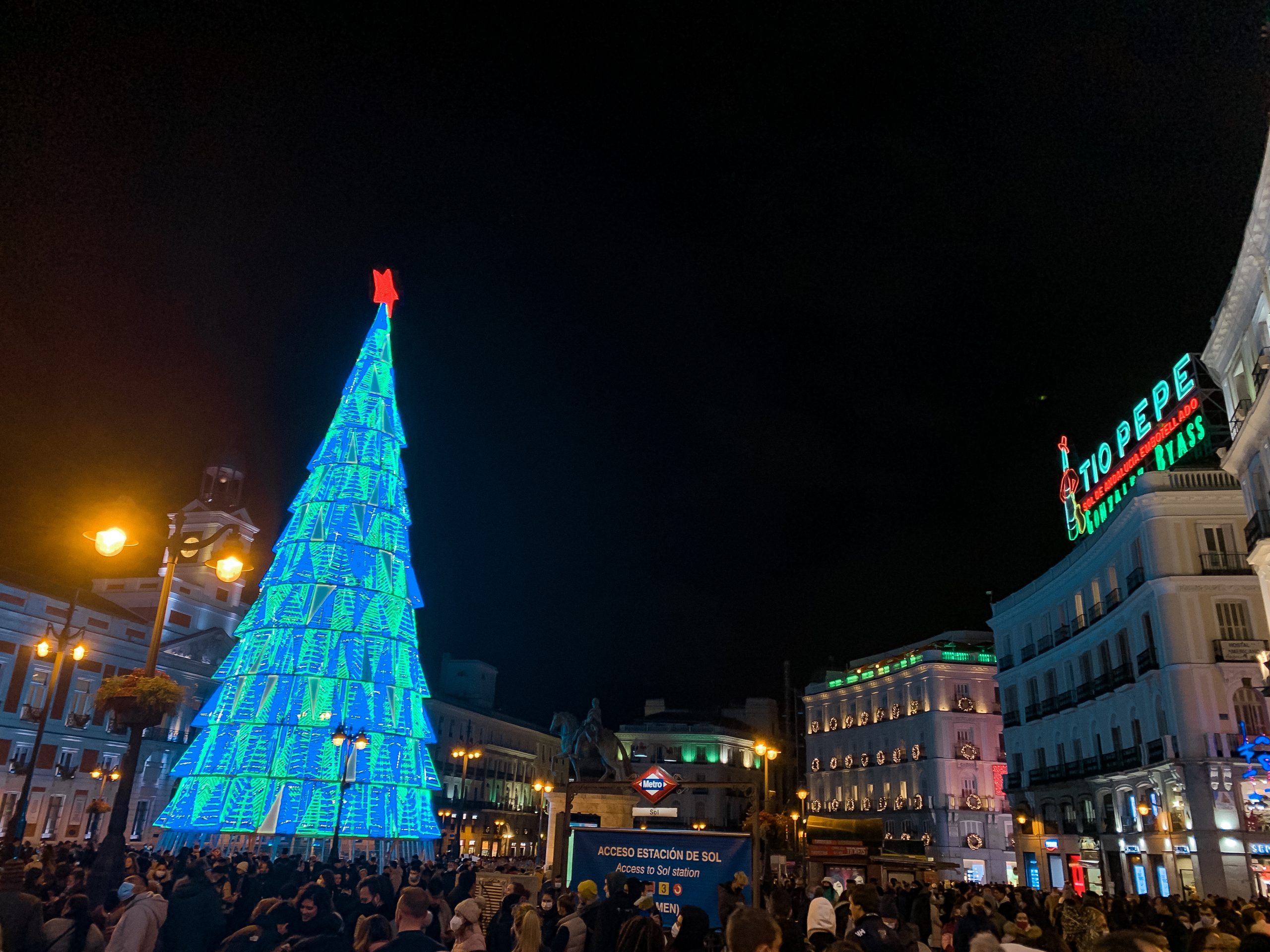 Madrid in December puerta del sol