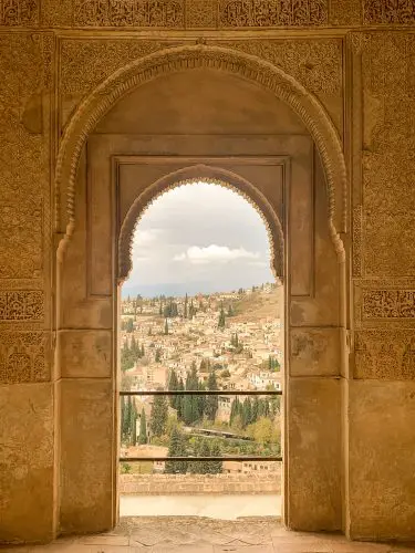 Granada in winter Alhambra view photo