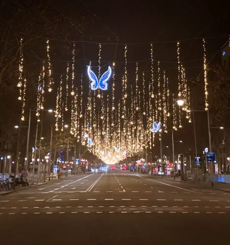 Barcelona christmas lights