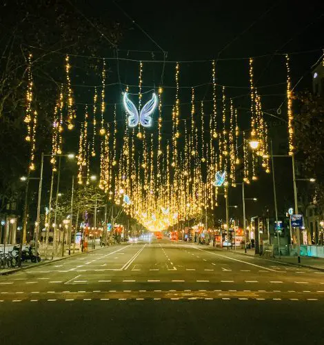 Christmas lights in barcelona in December barcelona in november