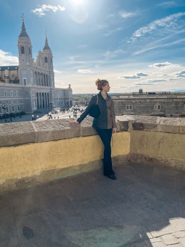 Instagrammable locations in Madrid Royal Palace and the Cathedral viewpoint