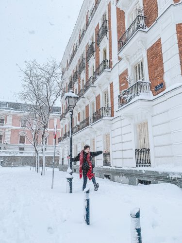 Is it snowing in Spain Madrid Filomena photo