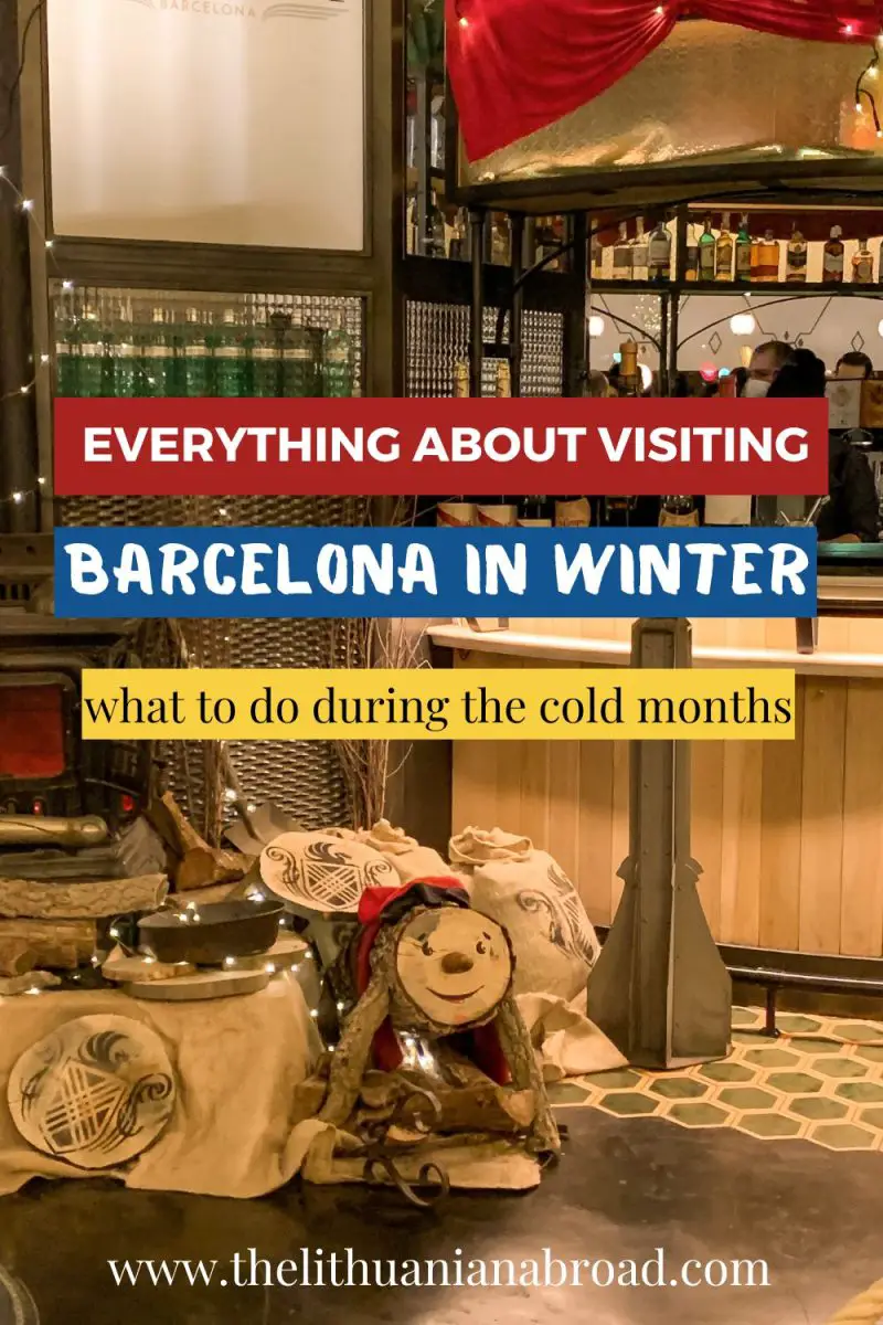 Barcelona in winter title photo cold months
