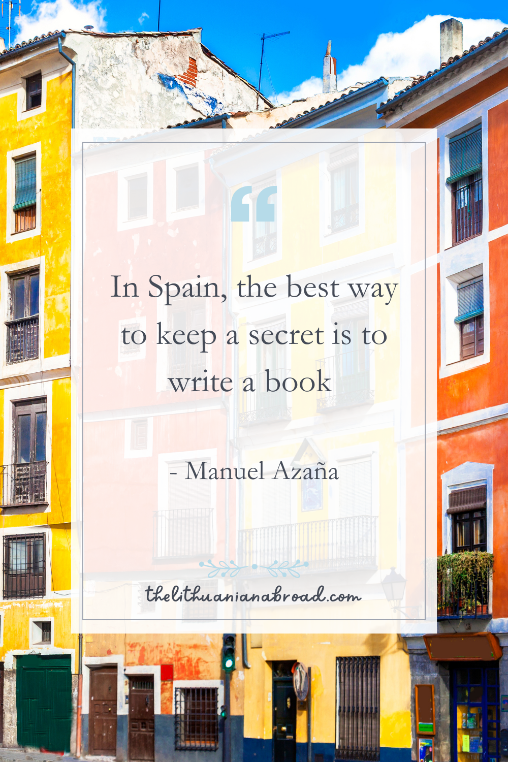 Spain Instagram captions quote write a book